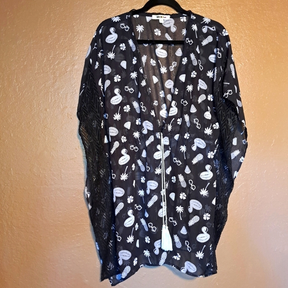 Miken Sheer Swim Cover Up - Picture 1 of 8